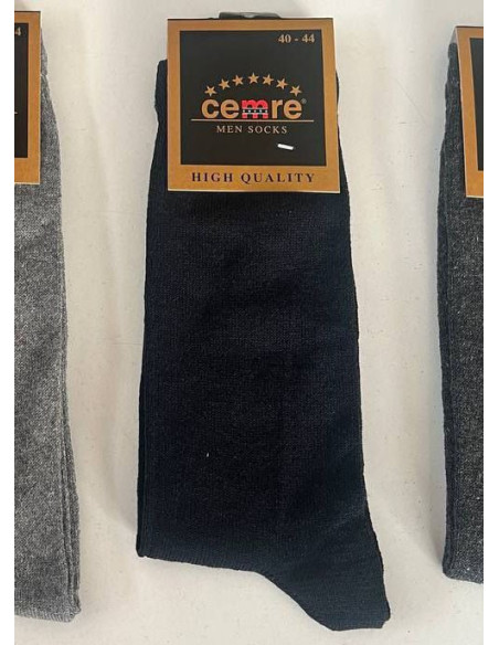 ARVIO Uz KOM 12001 Siyah Cotton 12-Pair Pack Men's Socks (40-44) — direct Turkish factory supply