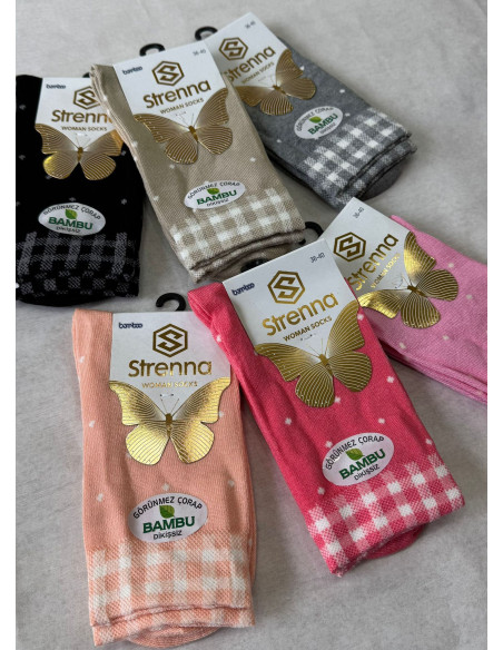 Носки Бамбуковые Женские (Ассорти) 12 Пар/Уп. (36-40) Strenna Strenna YAZ BMB 27001 — фабричная коллекция оптом