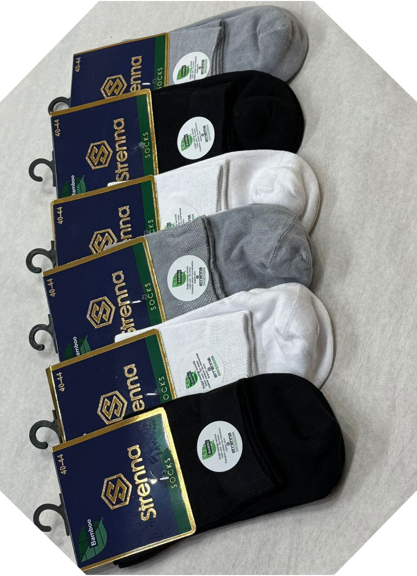 Strenna YAZ BMB 25001 Bamboo Assorted 12-Pair Pack Men's Socks (40-44) — Turkish textile wholesale