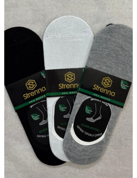 Strenna YAZ BMB 25003 Bamboo Assorted 12-Pair Pack Men's Socks (41-45) — factory-direct from Turkey
