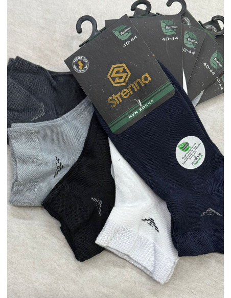 Strenna YAZ BMB 22001 Bamboo Assorted 12-Pair Pack Men's Socks (40-44) — Turkish factory wholesale