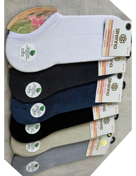 Strenna YAZ BMB 22006 Bamboo Assorted 12-Pair Pack Women's Socks (36-40) — Turkish factory wholesale
