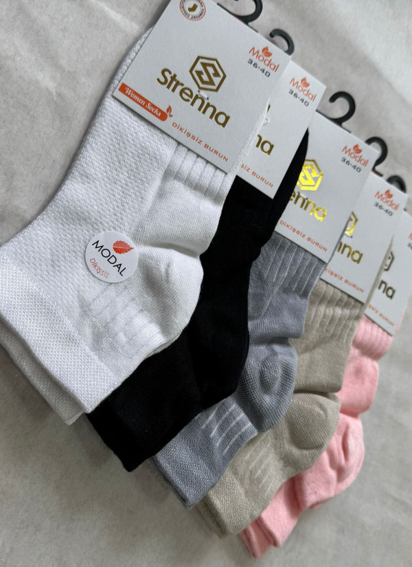 Strenna YAZ MDL 22008 Modal Assorted 12-Pair Pack Women's Socks (36-40) — direct Turkish factory supply 2