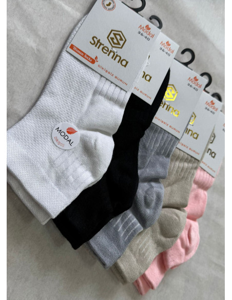 Носки Модальные Женские (Ассорти) 12 Пар/Уп. (36-40) Strenna Strenna YAZ MDL 22008 — купить оптом из Турции