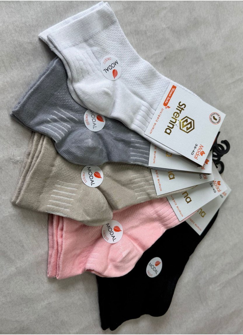 Strenna YAZ MDL 22008 Modal Assorted 12-Pair Pack Women's Socks (36-40) — direct Turkish factory supply