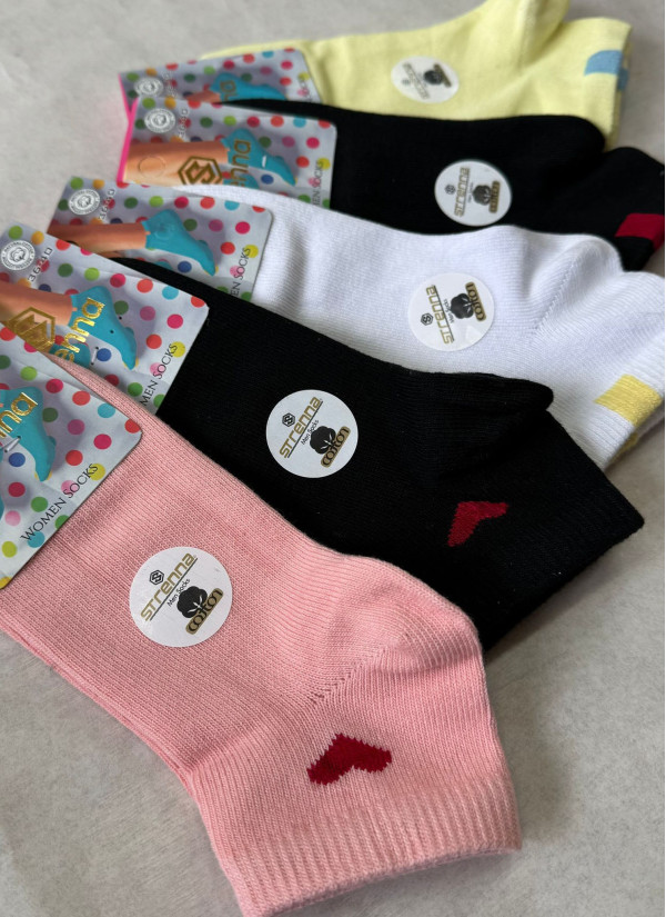 Strenna YAZ COT 18001 Assorted 12-Pair Pack Women's Socks (36-40) — factory-direct from Turkey