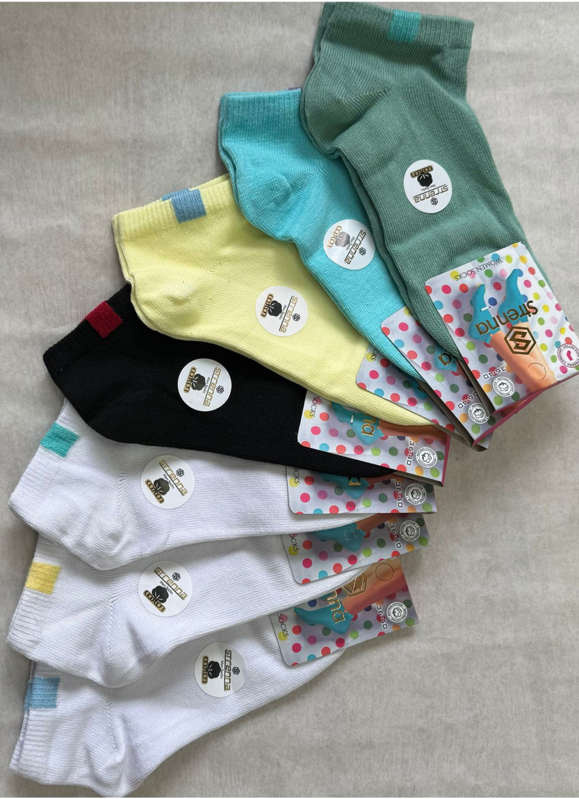 Strenna YAZ COT 18001 Assorted 12-Pair Pack Women's Socks (36-40) — direct Turkish factory supply