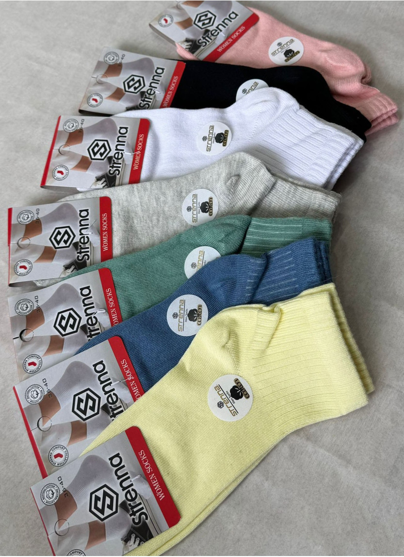 Strenna YAZ COT 18002 Assorted 12-Pair Pack Women's Socks (36-40) — Turkey wholesale collection