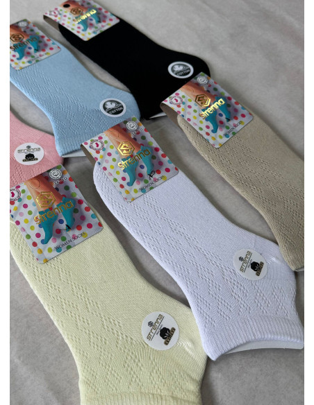 Strenna YAZ COT 18003 Assorted 12-Pair Pack Women's Socks (36-40) — Turkey wholesale collection