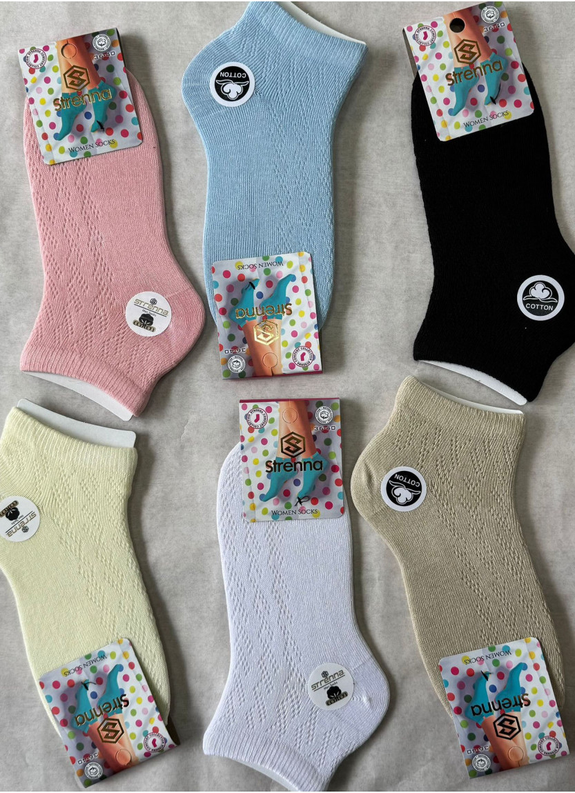 Strenna YAZ COT 18003 Assorted 12-Pair Pack Women's Socks (36-40) — wholesale for boutiques