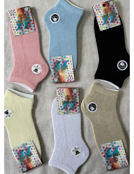 Strenna YAZ COT 18003 Assorted 12-Pair Pack Women's Socks (36-40) — wholesale for boutiques