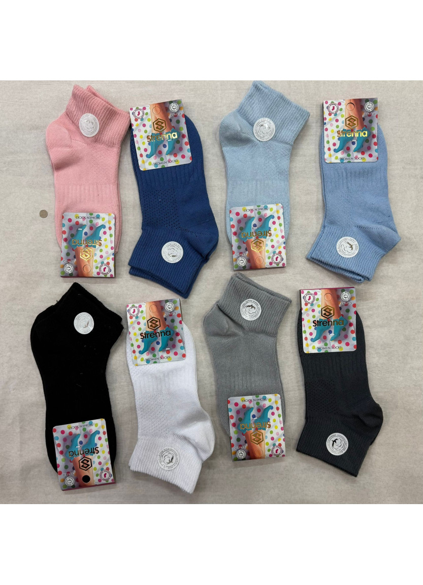 Strenna YAZ COT 18004 Assorted 12-Pair Pack Women's Socks (36-40) — Turkish factory wholesale