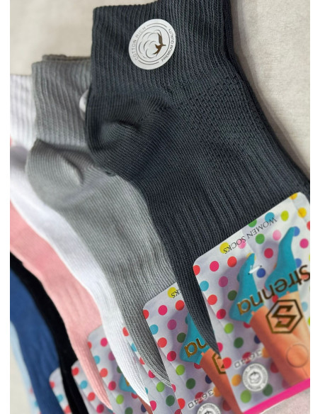 Strenna YAZ COT 18004 Assorted 12-Pair Pack Women's Socks (36-40) — Turkey wholesale collection