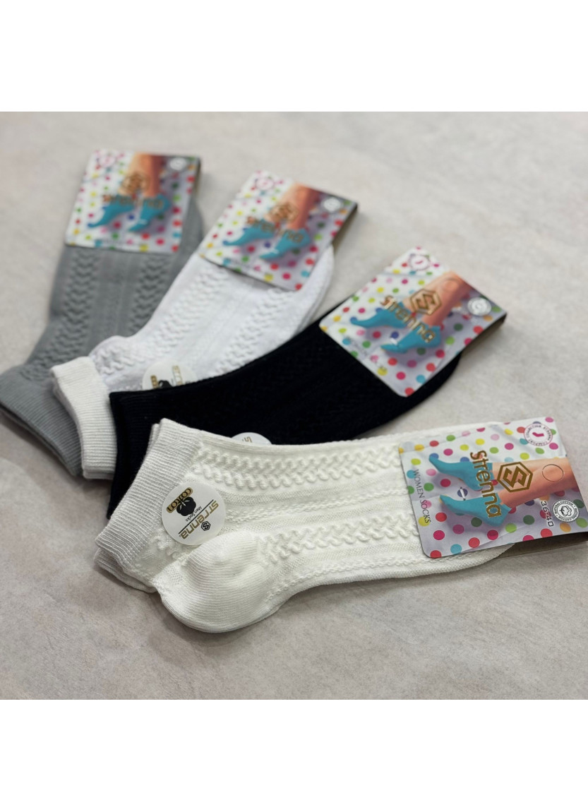 Strenna YAZ COT 18005 Assorted 12-Pair Pack Women's Socks (36-40) — Turkish textile wholesale