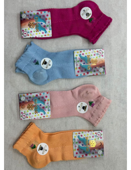 Strenna YAZ COT 18006 Assorted 12-Pair Pack Women's Socks (36-40) — Turkish textile wholesale