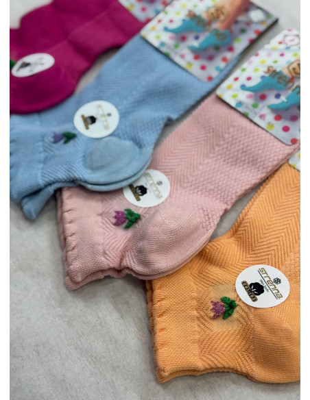 Strenna YAZ COT 18006 Assorted 12-Pair Pack Women's Socks (36-40) — direct Turkish factory supply