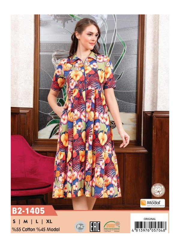 CCNB2-1405_ORI Modal Women's Robe (S+M+L+XL) — Turkish textile wholesale