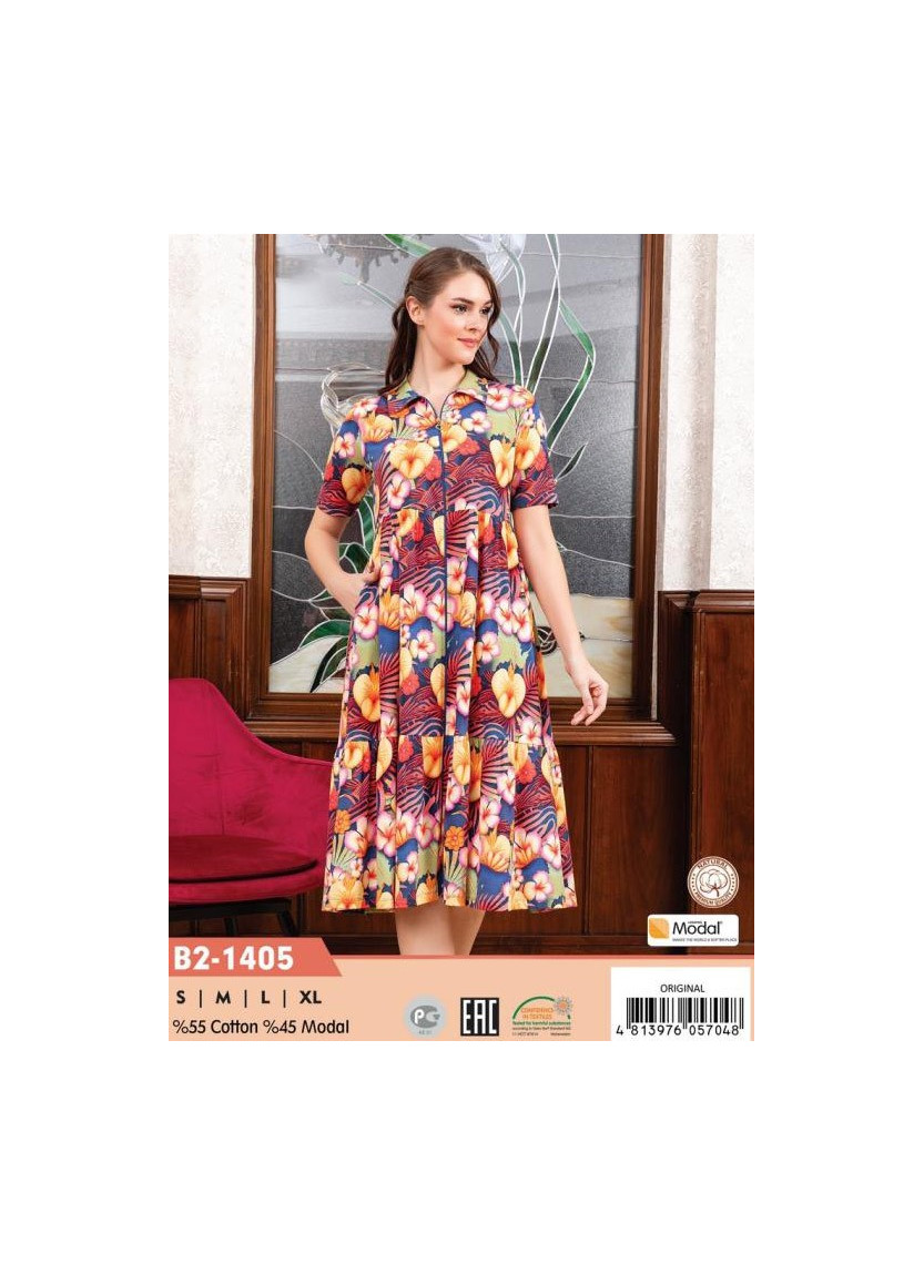 CCNB2-1405_ORI Modal Women's Robe (S+M+L+XL) — Turkish textile wholesale