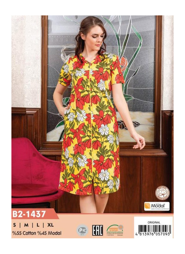 CCNB2-1437_ORI Modal Women's Robe (S+M+L+XL) — factory-direct from Turkey