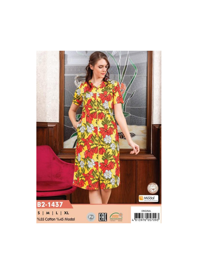 CCNB2-1437_ORI Modal Women's Robe (S+M+L+XL) — factory-direct from Turkey