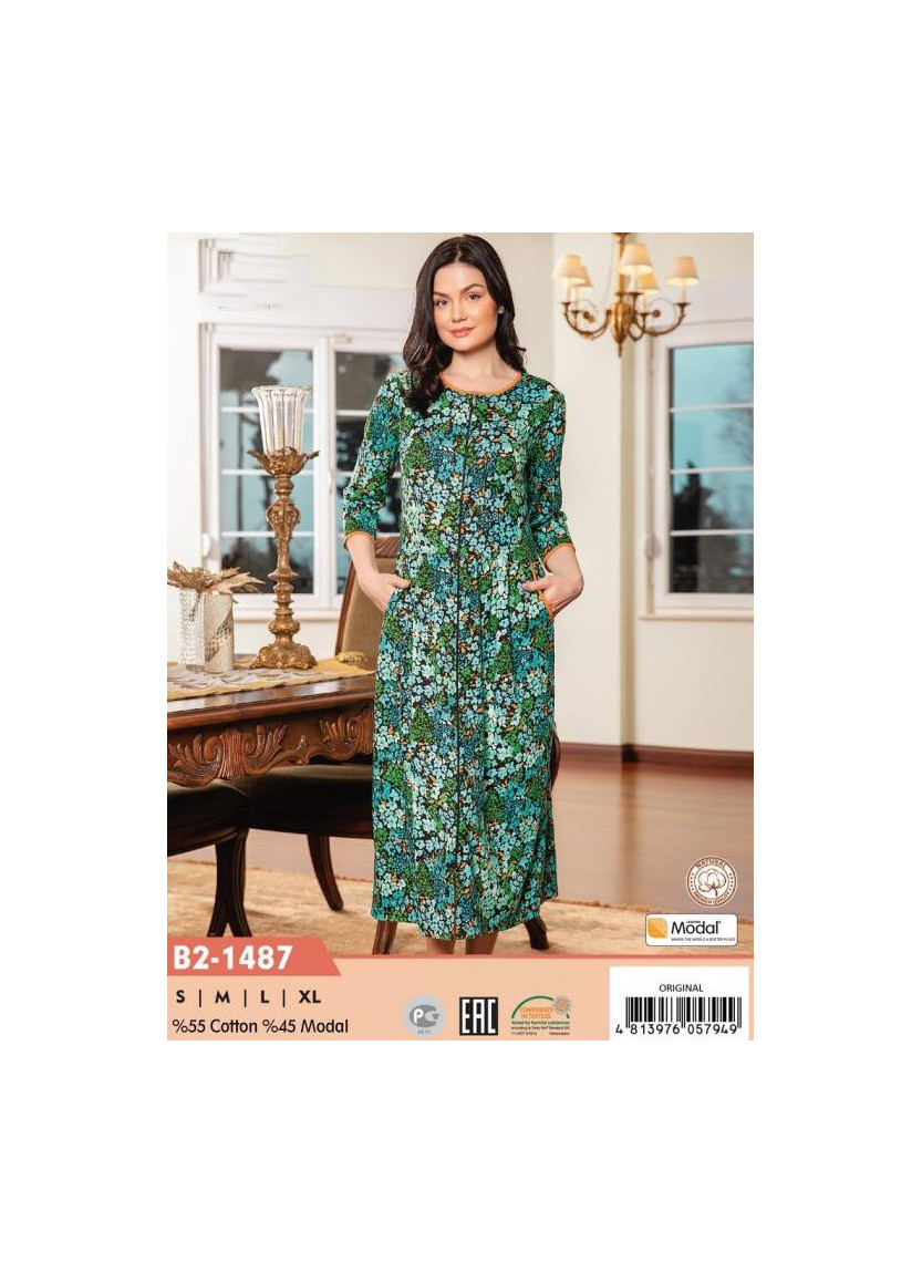 CCNB2-1487_ORI Modal Women's Robe (S+M+L+XL) — Turkish textile wholesale
