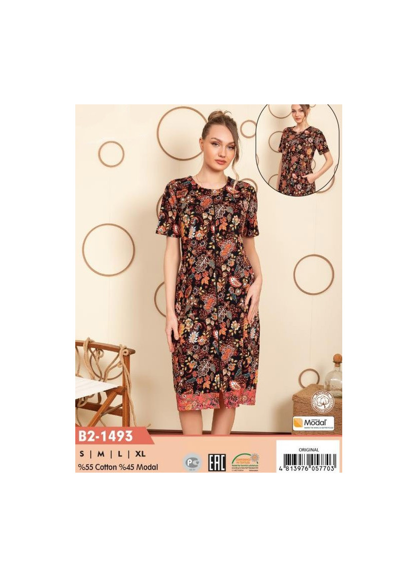 CCNB2-1493_ORI Modal Women's Robe (S+M+L+XL) — direct Turkish factory supply