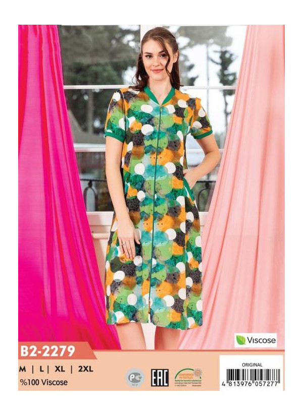 CCNB2-2279_ORI Viscose Women's Robe (M+L+XL+2XL) — wholesale from Turkey