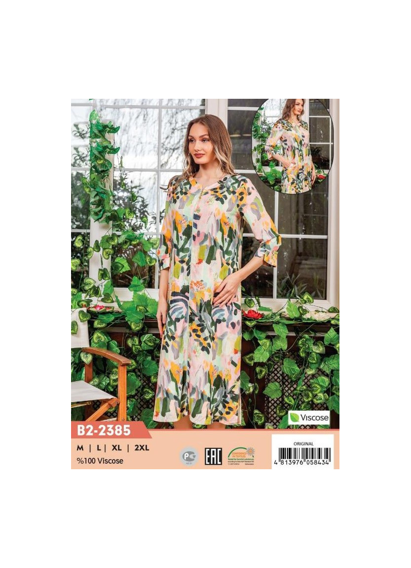 CCNB2-2385_ORI Viscose Women's Robe (M+L+XL+2XL) — factory-direct from Turkey