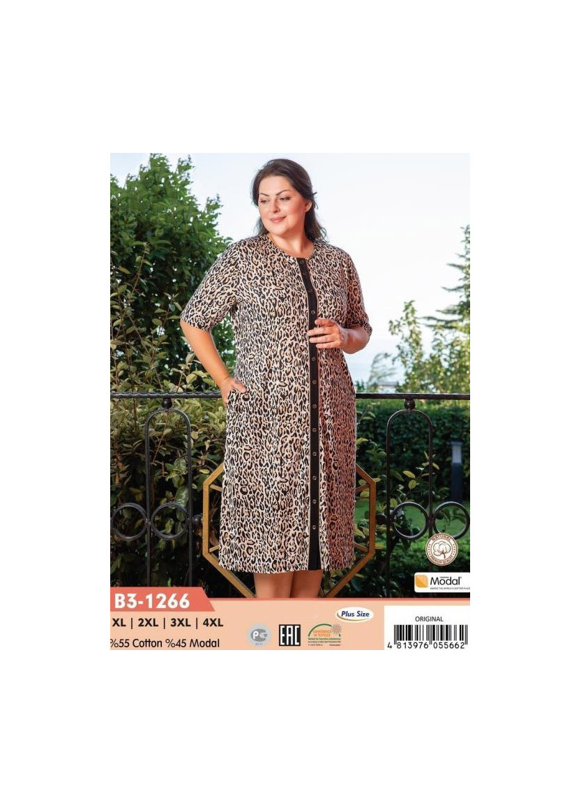 Халат Женский Modal (XL+XXL+3XL+4XL) COCOON CCNB3-1266_ORI — купить оптом из Турции