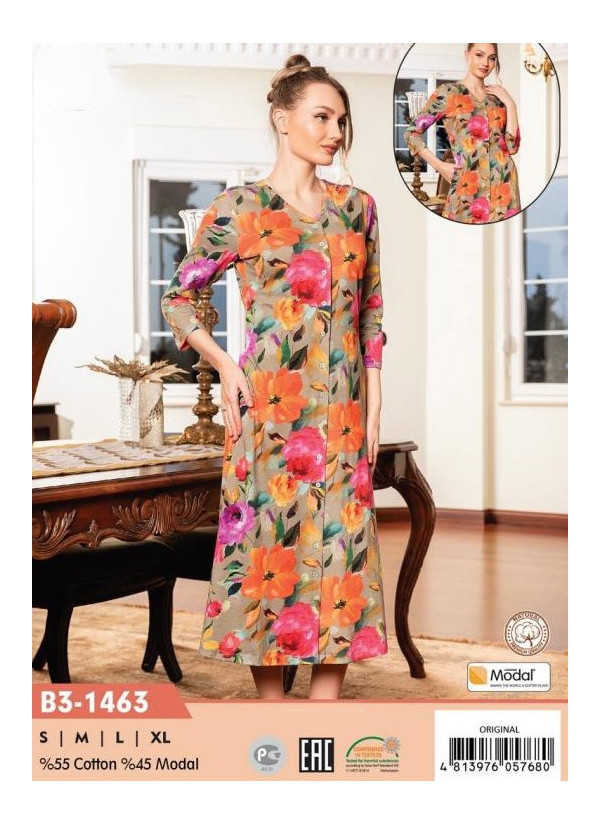 CCNB3-1463_ORI Modal Women's Robe (S+M+L+XL) — factory-direct from Turkey