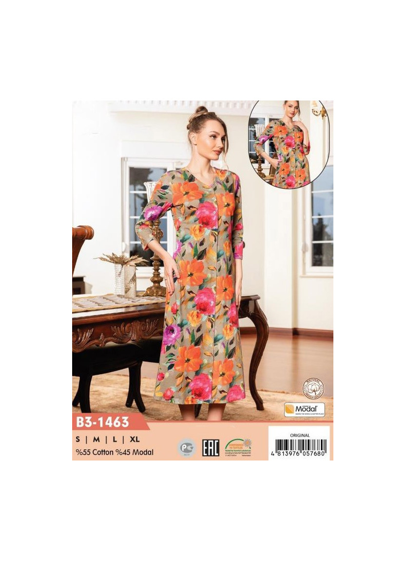 CCNB3-1463_ORI Modal Women's Robe (S+M+L+XL) — factory-direct from Turkey