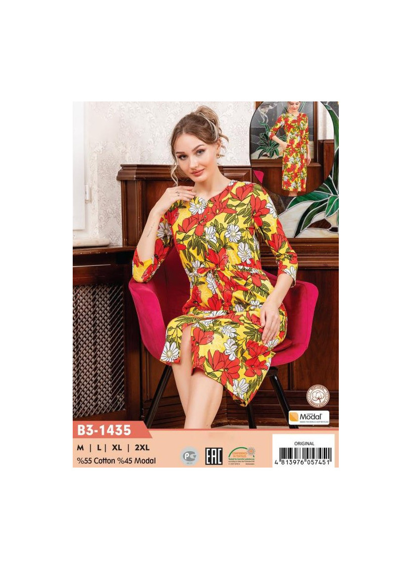CCNB3-1435_ORI Modal Women's Robe (M+L+XL+2XL) — Turkish textile wholesale