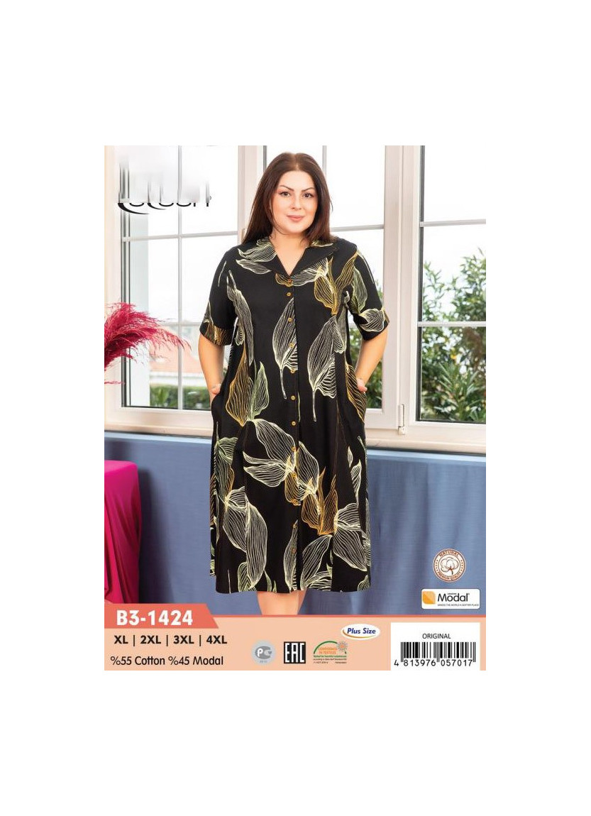 CCNB3-1424_ORI Modal Women's Robe (XL+XXL+3XL+4XL) — wholesale from Turkey
