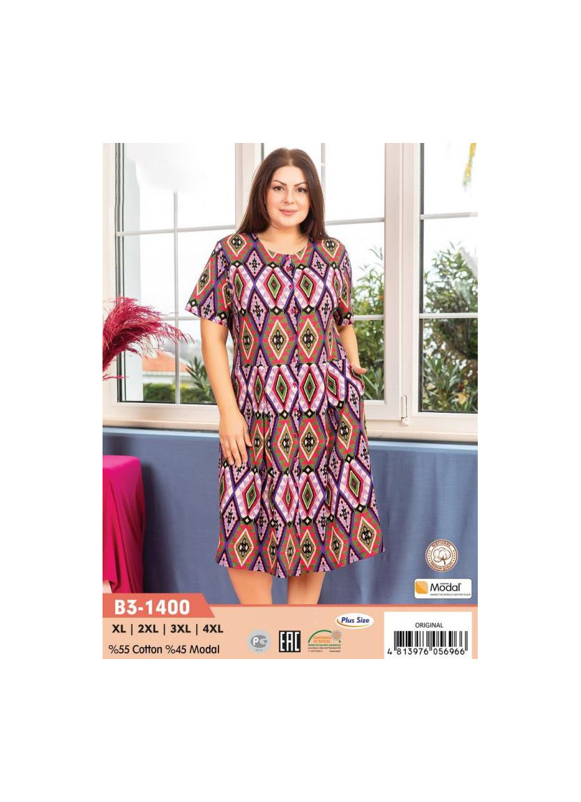 CCNB3-1400_ORI Modal Women's Robe (XL+2XL+3XL+4XL) — wholesale from Turkey