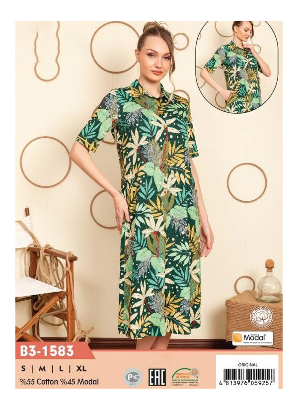 CCNB3-1583_ORI Modal Women's Robe (S+M+L+XL) — direct Turkish factory supply