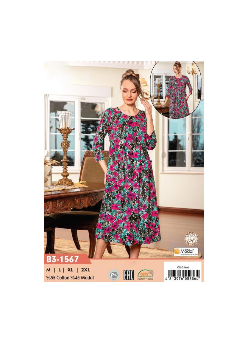 CCNB3-1567_ORI Modal Women's Robe (M+L+XL+2XL) — factory-direct from Turkey