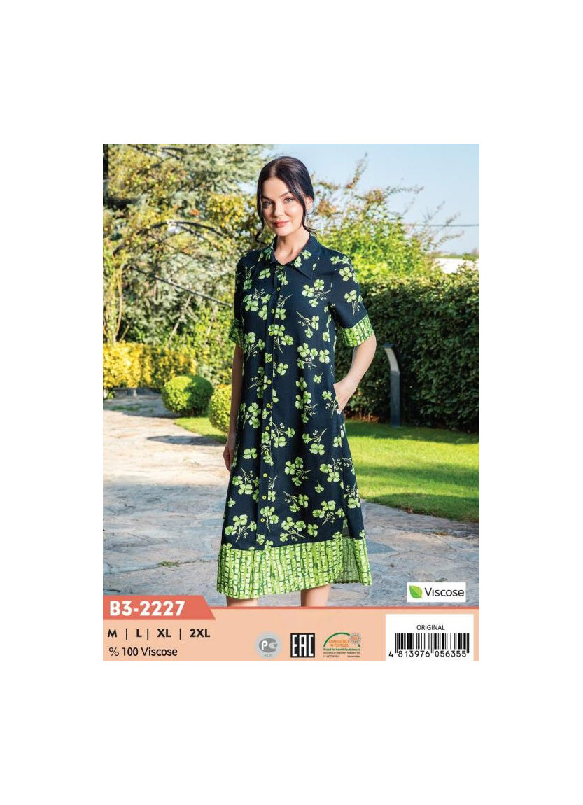 CCNB3-2227_ORI Viscose Women's Robe (M+L+XL+2XL) — factory-direct from Turkey