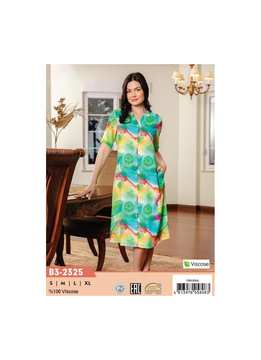 CCNB3-2325_ORI Viscose Women's Robe (S+M+L+XL) — Turkish textile wholesale