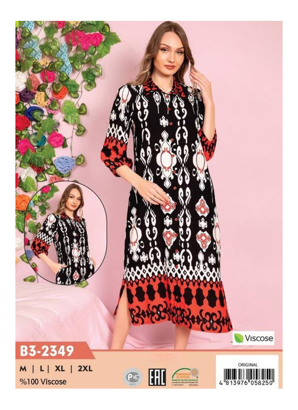 CCNB3-2349_ORI Viscose Women's Robe (M+L+XL+2XL) — Turkish textile wholesale