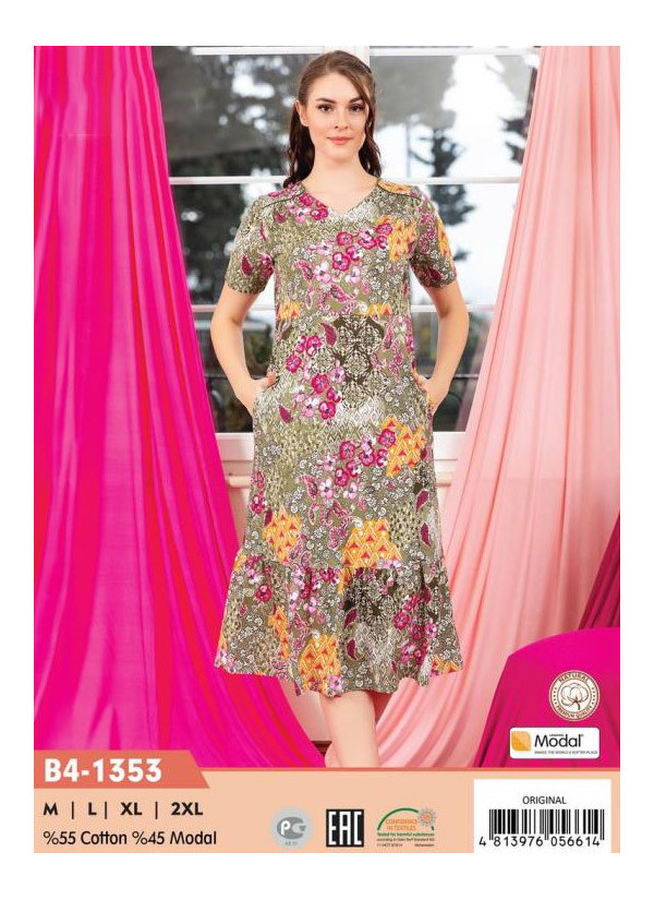 CCNB4-1353_ORI Modal Dress (M+L+XL+2XL) — factory-direct from Turkey
