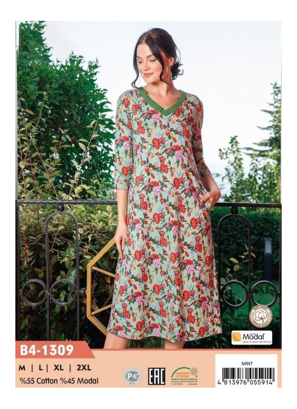 CCNB4-1309_MNT Modal Dress (M+L+XL+2XL) — Turkish textile wholesale