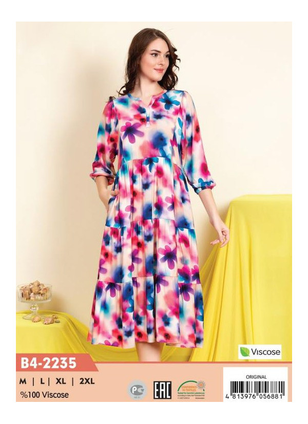 CCNB4-2235_ORI Viscose Dress (M+L+XL+2XL) — factory-direct from Turkey