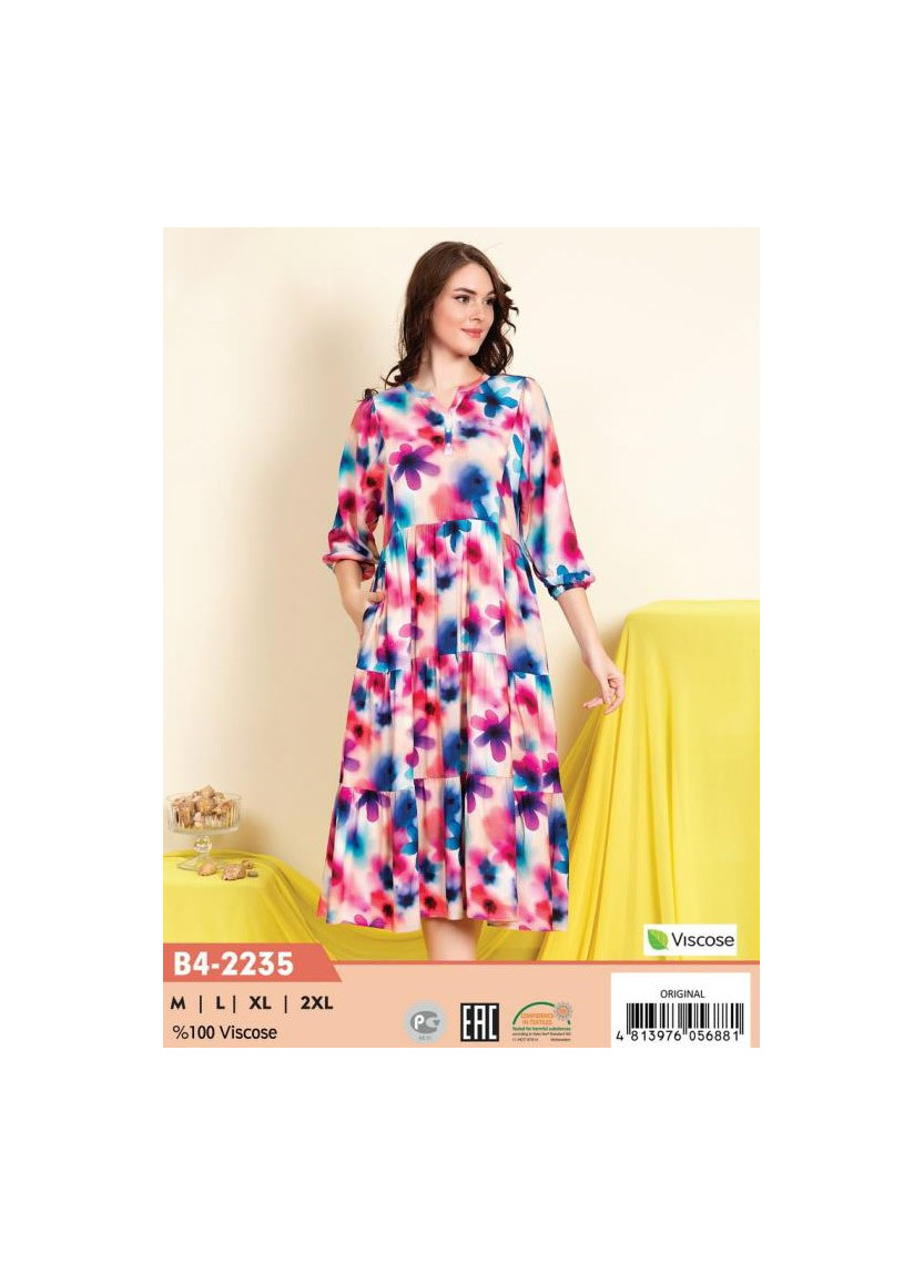 Платье Viscose (M+L+XL+2XL) COCOON CCNB4-2235_ORI — оптовая поставка из Турции