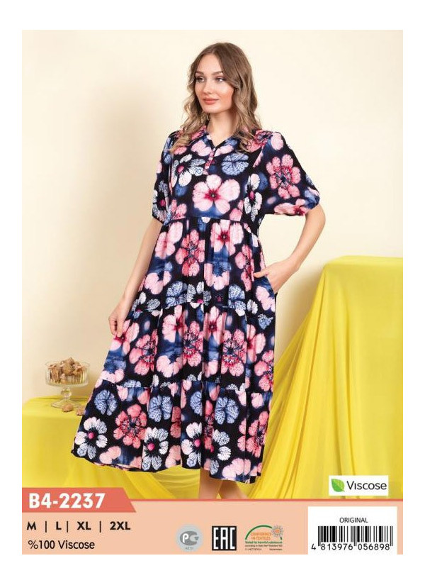 CCNB4-2237_ORI Viscose Dress (M+L+XL+2XL) — direct Turkish factory supply