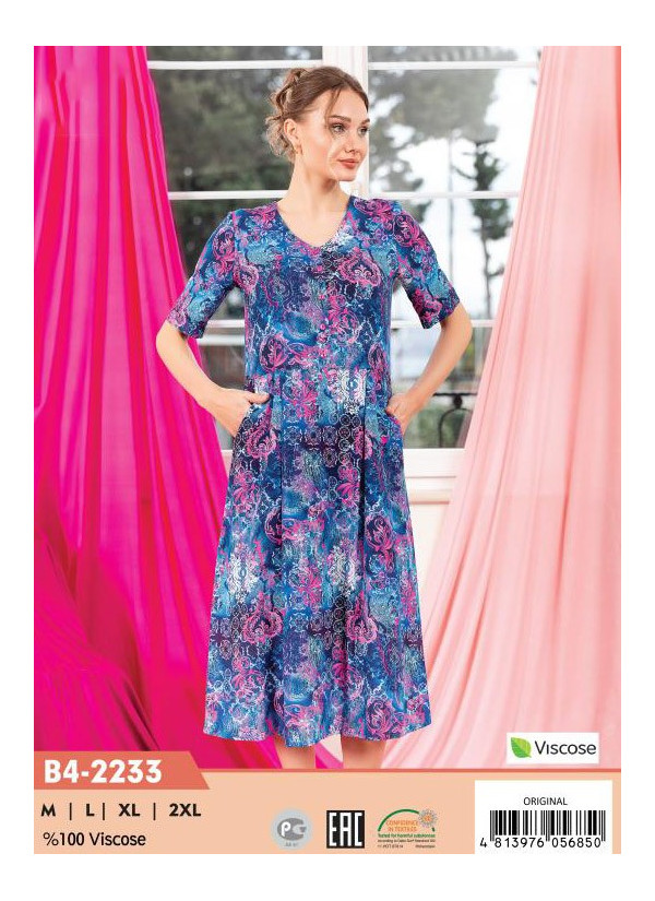 CCNB4-2233_ORI Viscose Dress (M+L+XL+2XL) — wholesale from Turkey
