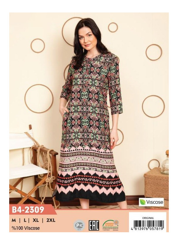 CCNB4-2309_ORI Viscose Dress (M+L+XL+2XL) — direct Turkish factory supply