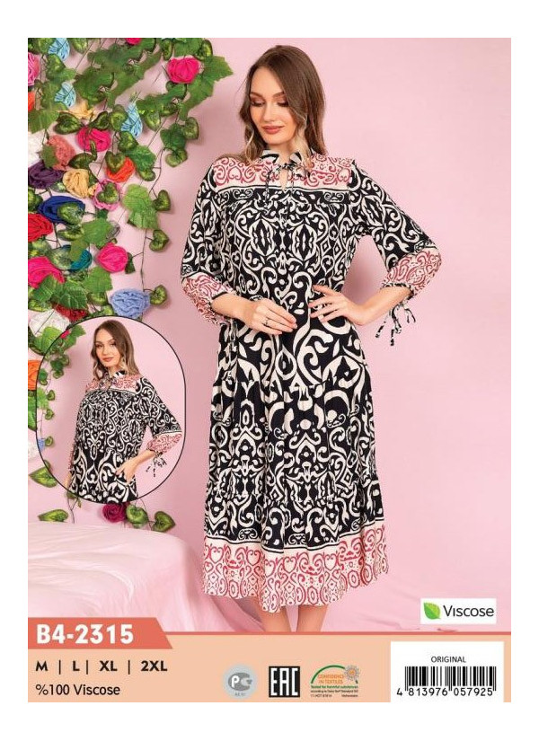 CCNB4-2315_ORI Viscose Dress (M+L+XL+2XL) — factory-direct from Turkey