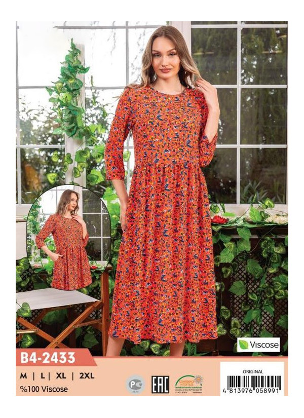 CCNB4-2433_ORI Viscose Dress (M+L+XL+2XL) — Turkish textile wholesale