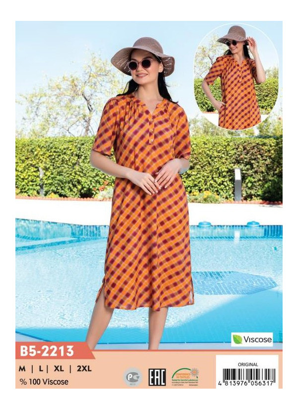 CCNB5-2213_ORI Viscose Dress (M+L+XL+2XL) — wholesale from Turkey