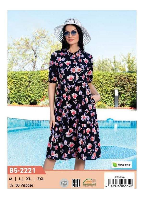 CCNB5-2221_ORI Viscose Dress (M+L+XL+2XL) — Turkish textile wholesale